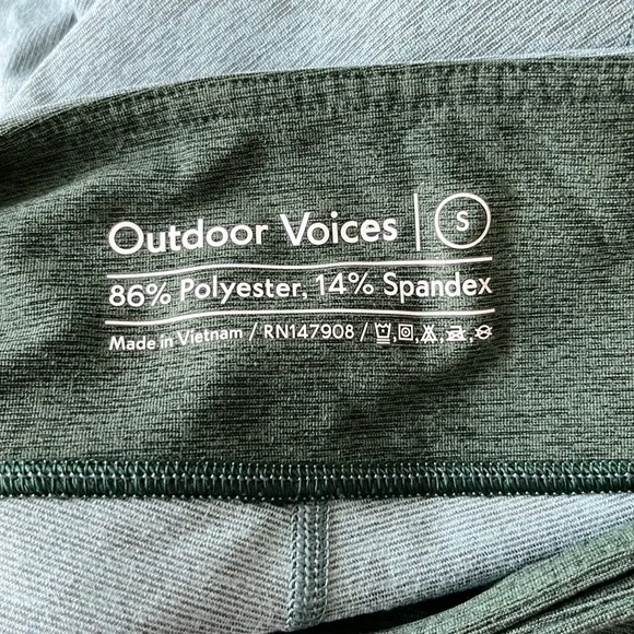 Madewell x Outdoor Voices 3/4 Warmup Leggings Emerald Slate - Picture 5 of 5